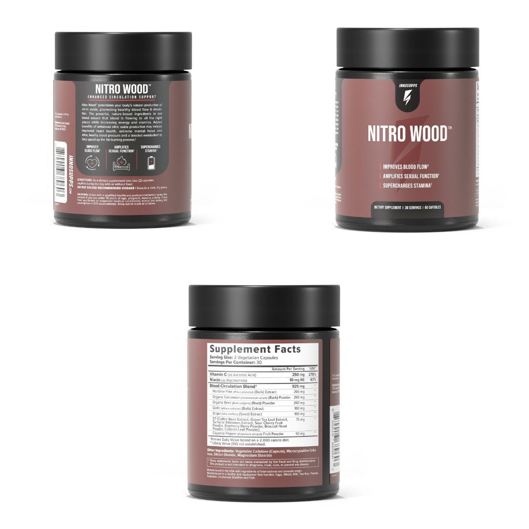 Inno Supps Nitro Wood - Reduce Swelling, Enhance Circulation, and Supercharge Sexual Function*