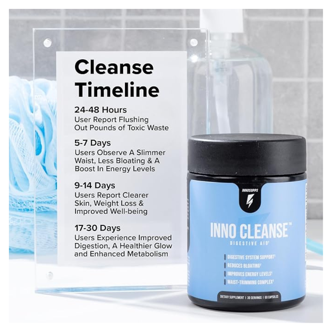 Inno Cleanse - Waist Trimming Complex | Digestive System Support & Aid | Reduced Bloating | Improves Energy Levels | Gluten Free, Vegan Friendly