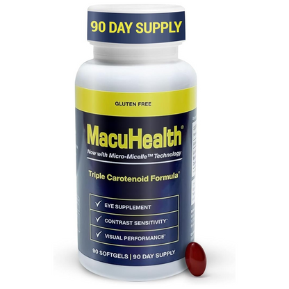 Macuhealth Triple Carotenoid Formula - Eye Vitamins for Adults - 90 Softgels, 3 Month Supply